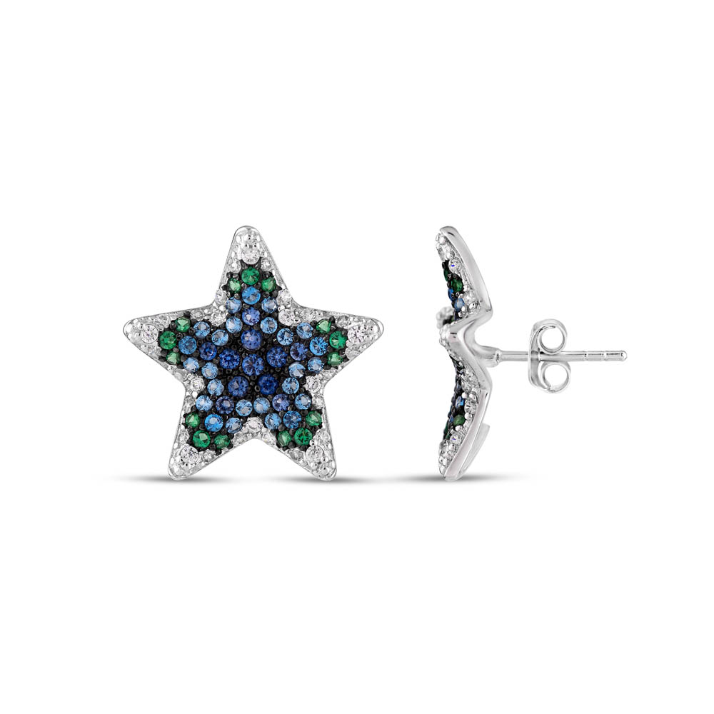 Dream Jungle Deniz Yıldızı Tasarımlı Gümüş Küpe